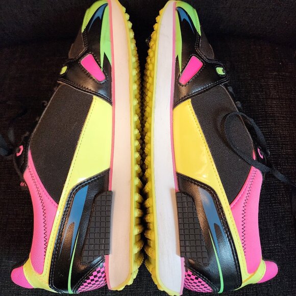 Puma Mile Rider Sunny Getaway Black Electro Green Pink - Woman's Size 10.5 - Picture 8 of 12